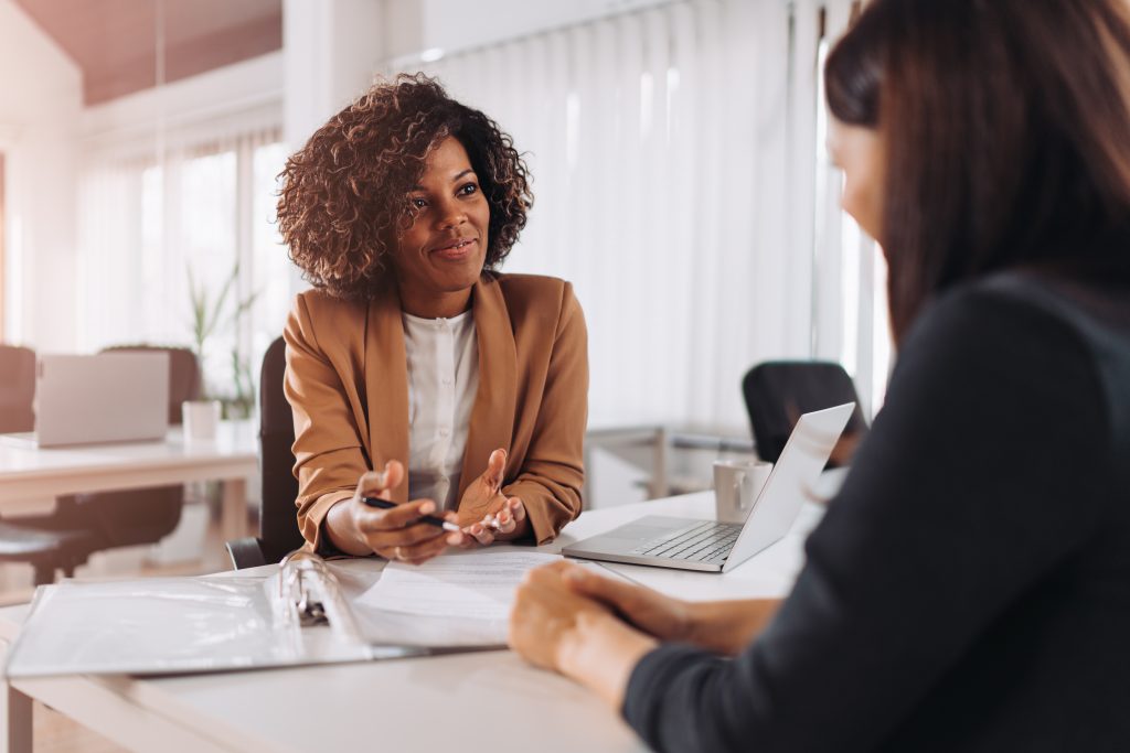 Young Woman Doing A Job Interview