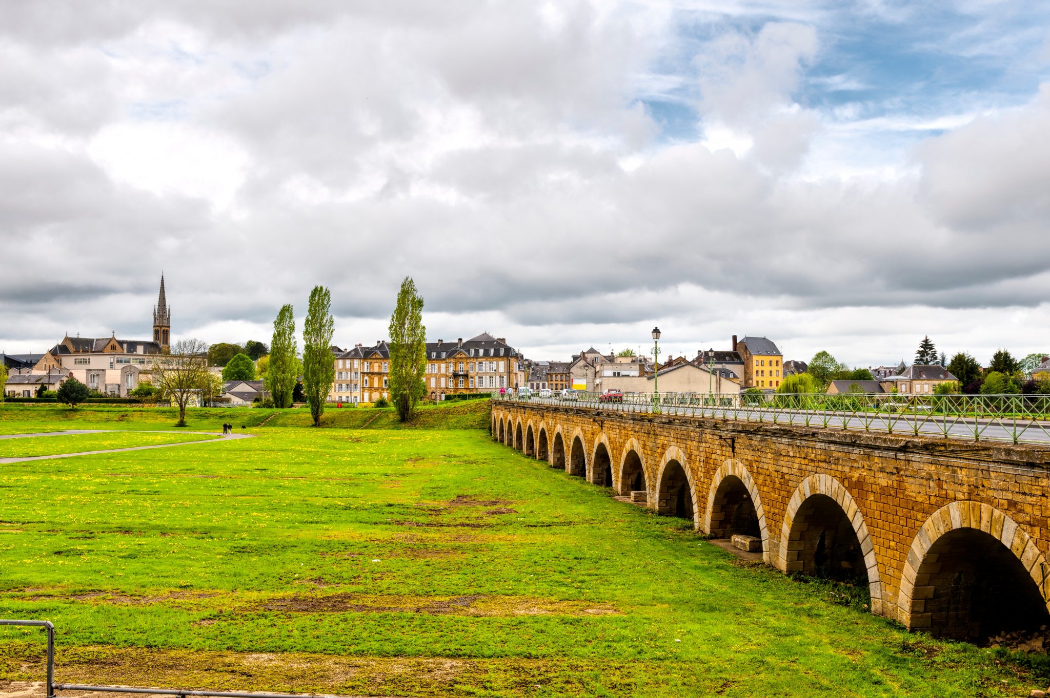 Bridge In The City Of Sedan In France